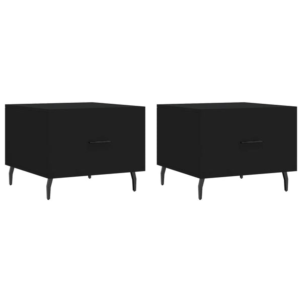 Schwarze Couchtische Ragabeja 50x50x40cm (2 St. Holz)
