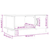 Schwarzer Couchtisch Salomeea 90x50x40cm (Holz)