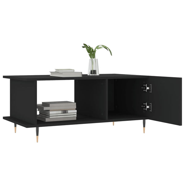 Schwarzer Couchtisch Salomeea 90x50x40cm (Holz)
