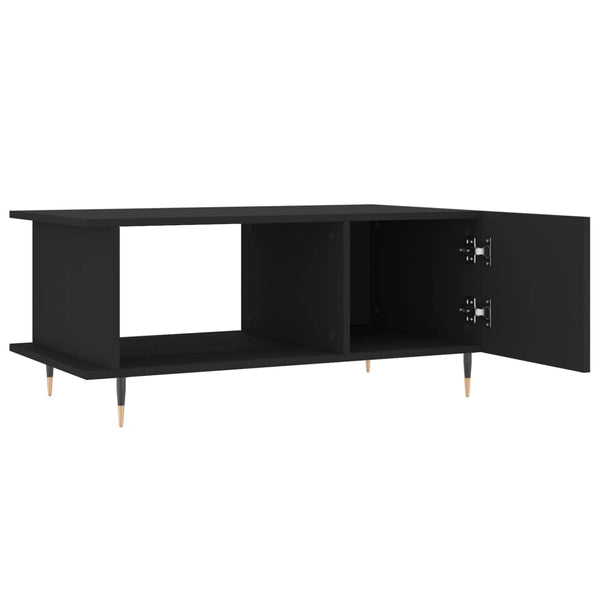 Schwarzer Couchtisch Salomeea 90x50x40cm (Holz)