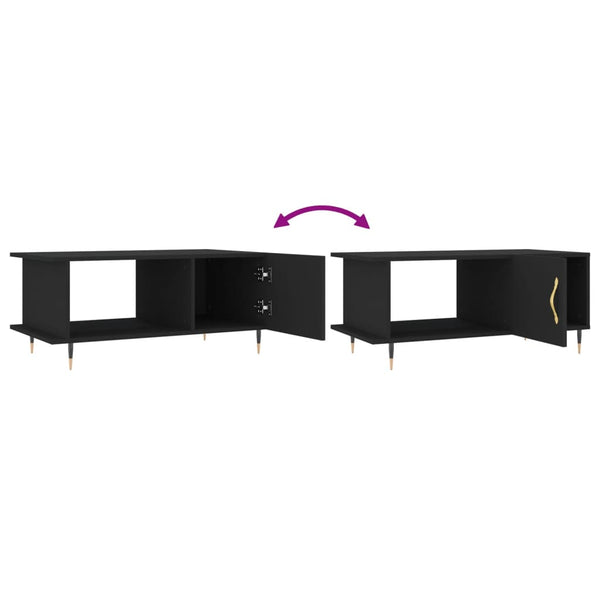 Schwarzer Couchtisch Salomeea 90x50x40cm (Holz)