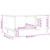 Grauer Couchtisch Rennie 90x50x40cm (Holz)