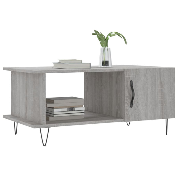 Grauer Couchtisch Rennie 90x50x40cm (Holz)