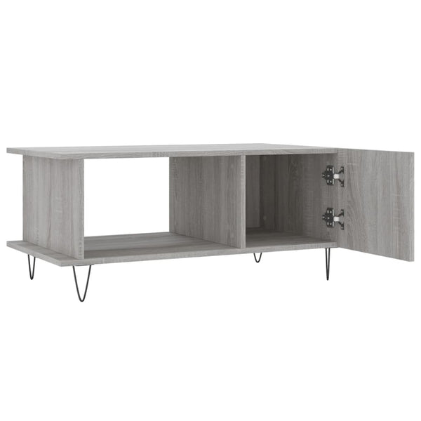 Grauer Couchtisch Rennie 90x50x40cm (Holz)