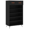 Schwarzer Schuhschrank Irininis 60x35x105cm (Holz)