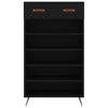 Schwarzer Schuhschrank Irininis 60x35x105cm (Holz)