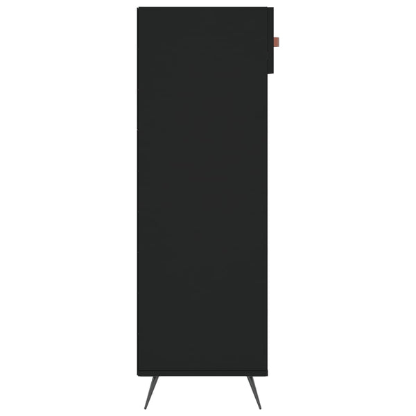 Schwarzer Schuhschrank Irininis 60x35x105cm (Holz)