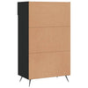 Schwarzer Schuhschrank Irininis 60x35x105cm (Holz)