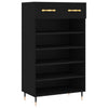 Schwarzer Schuhschrank Fructe 60x35x105cm (Holz)