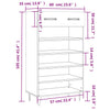 Schwarzer Schuhschrank Cherish 60x35x105cm (Holz)