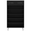 Schwarzer Schuhschrank Cherish 60x35x105cm (Holz)