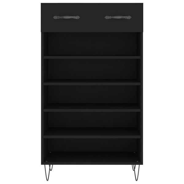 Schwarzer Schuhschrank Cherish 60x35x105cm (Holz)