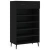 Schwarzer Schuhschrank Zagorca 60x35x105cm (Holz)