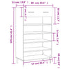 Schwarzer Schuhschrank Zagorca 60x35x105cm (Holz)