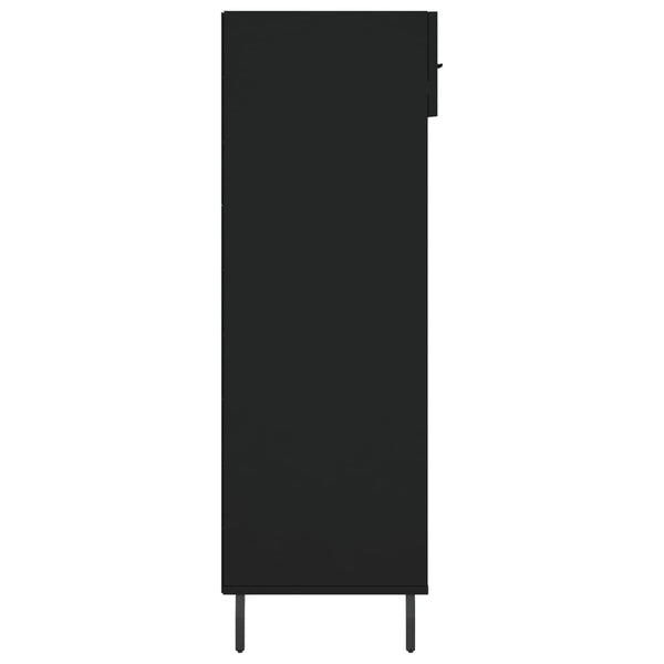 Schwarzer Schuhschrank Zagorca 60x35x105cm (Holz)