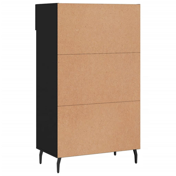 Schwarzer Schuhschrank Zagorca 60x35x105cm (Holz)