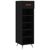 Schwarzer Schuhschrank Alysha 30x35x105cm (Holz)
