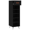 Schwarzer Schuhschrank Alysha 30x35x105cm (Holz)