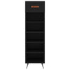 Schwarzer Schuhschrank Alysha 30x35x105cm (Holz)