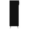 Schwarzer Schuhschrank Alysha 30x35x105cm (Holz)