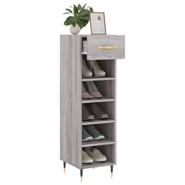 Grauer Schuhschrank Mmioara 30x35x105cm (Holz)