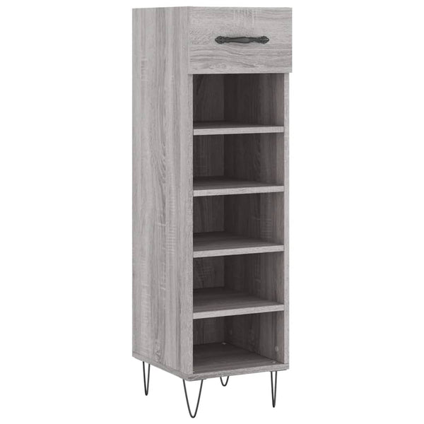 Grauer Schuhschrank Milam 30x35x105cm (Holz)
