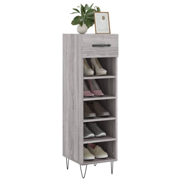 Grauer Schuhschrank Milam 30x35x105cm (Holz)