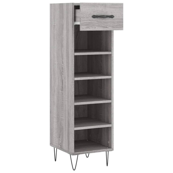 Grauer Schuhschrank Milam 30x35x105cm (Holz)