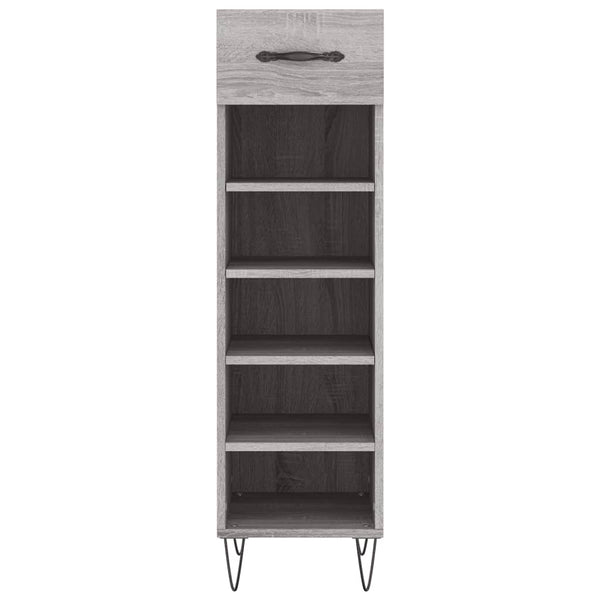 Grauer Schuhschrank Milam 30x35x105cm (Holz)