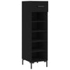 Schwarzer Schuhschrank Albinita 30x35x105cm (Holz)