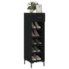Schwarzer Schuhschrank Albinita 30x35x105cm (Holz)