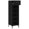 Schwarzer Schuhschrank Albinita 30x35x105cm (Holz)