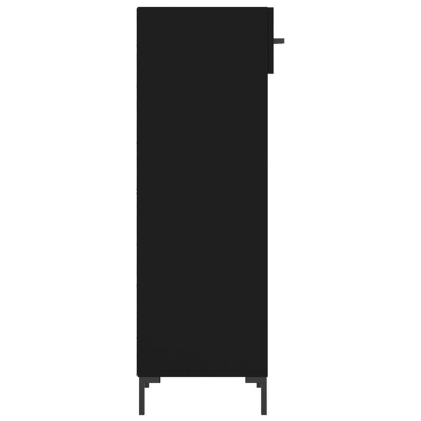 Schwarzer Schuhschrank Albinita 30x35x105cm (Holz)