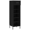 Schwarzer Schuhschrank Estill 30x35x105cm (Holz)