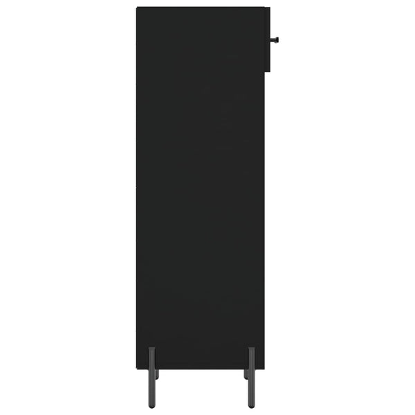 Schwarzer Schuhschrank Estill 30x35x105cm (Holz)