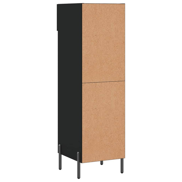 Schwarzer Schuhschrank Estill 30x35x105cm (Holz)