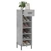 Betongrauer Schuhschrank Estill 30x35x105cm (Holz)