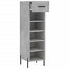 Betongrauer Schuhschrank Estill 30x35x105cm (Holz)