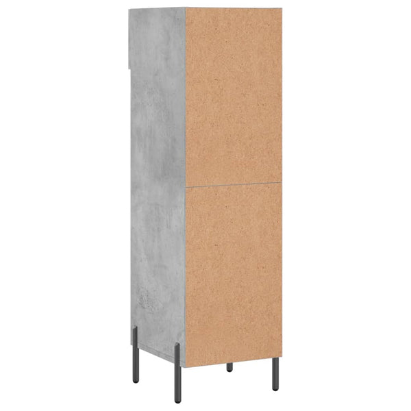Betongrauer Schuhschrank Estill 30x35x105cm (Holz)