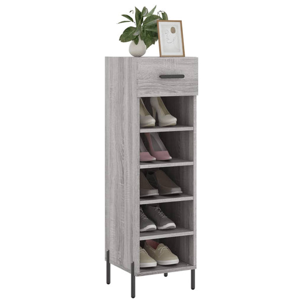 Grauer Schuhschrank Estill 30x35x105cm (Holz)
