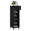 Schwarzer Schuhschrank Anmari 30x35x105cm (Holz)
