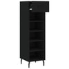 Schwarzer Schuhschrank Anmari 30x35x105cm (Holz)