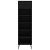 Schwarzer Schuhschrank Anmari 30x35x105cm (Holz)