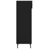 Schwarzer Schuhschrank Anmari 30x35x105cm (Holz)