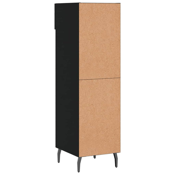 Schwarzer Schuhschrank Anmari 30x35x105cm (Holz)