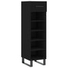 Schwarzer Schuhschrank Melek 30x35x105cm (Holz)