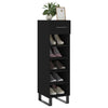 Schwarzer Schuhschrank Melek 30x35x105cm (Holz)