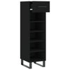 Schwarzer Schuhschrank Melek 30x35x105cm (Holz)