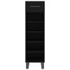Schwarzer Schuhschrank Melek 30x35x105cm (Holz)