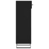 Schwarzer Schuhschrank Melek 30x35x105cm (Holz)